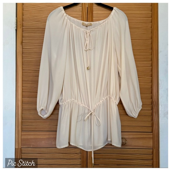 MICHAEL KORS boho Peasant Blouse S 70s 80s Shirt Hippie Free People Penny Lane - Picture 3 of 10